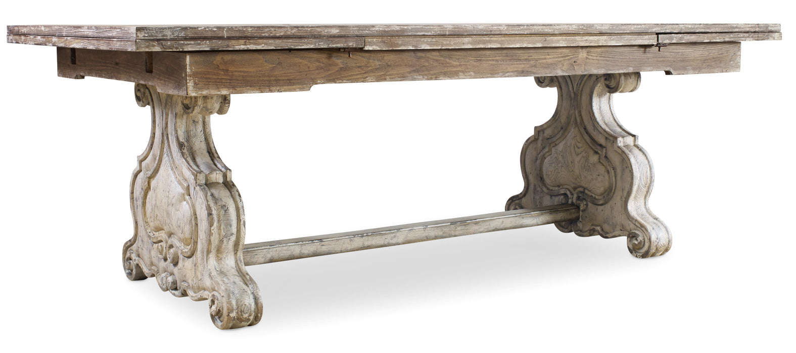 Chatelet Refectory Rectangle Trestle Dining Table with Two 22'' Leaves - J. Patrick’s Furniture (Pooler, GA)