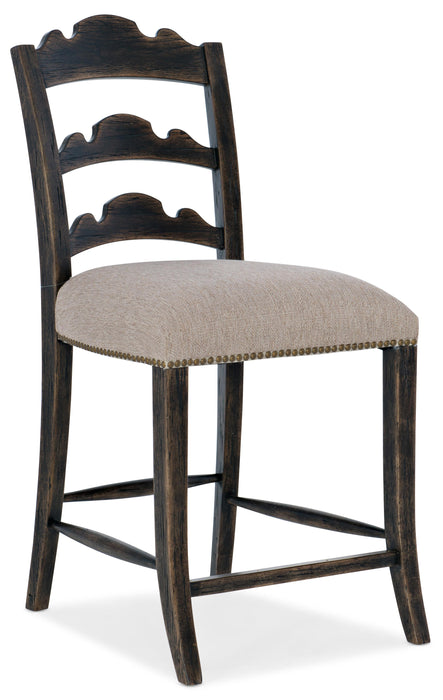 La Grange Twin Sisters Ladderback Counter Stool - J. Patrick’s Furniture (Pooler, GA)