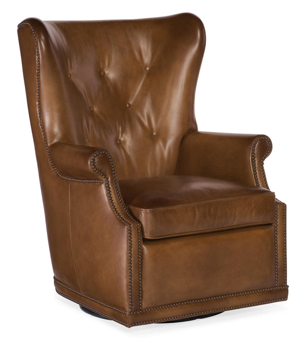 Maya Wing Swivel Club Chair - J. Patrick’s Furniture (Pooler, GA)