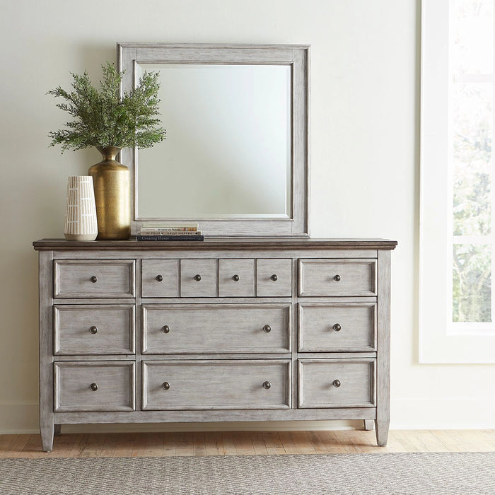Heartland King California Panel Bed, Dresser & Mirror image