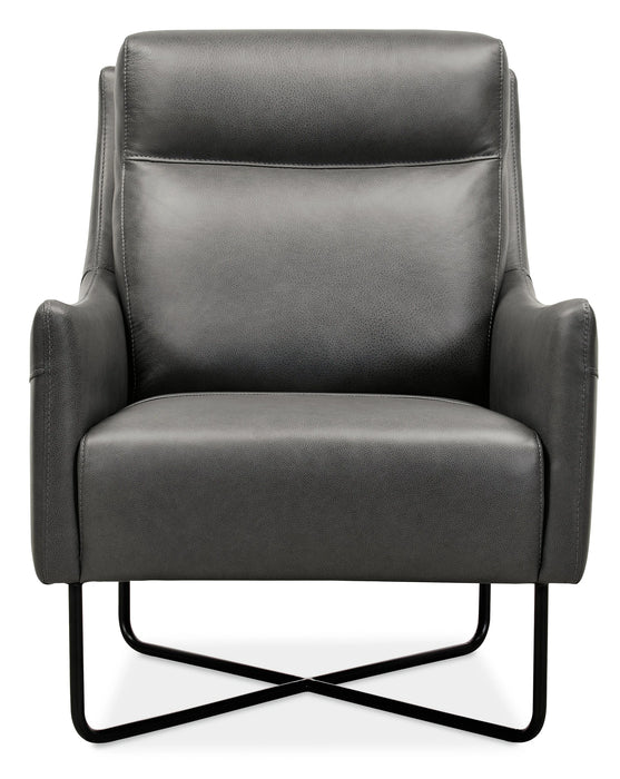 Efron Club Chair w/ Black Metal Base