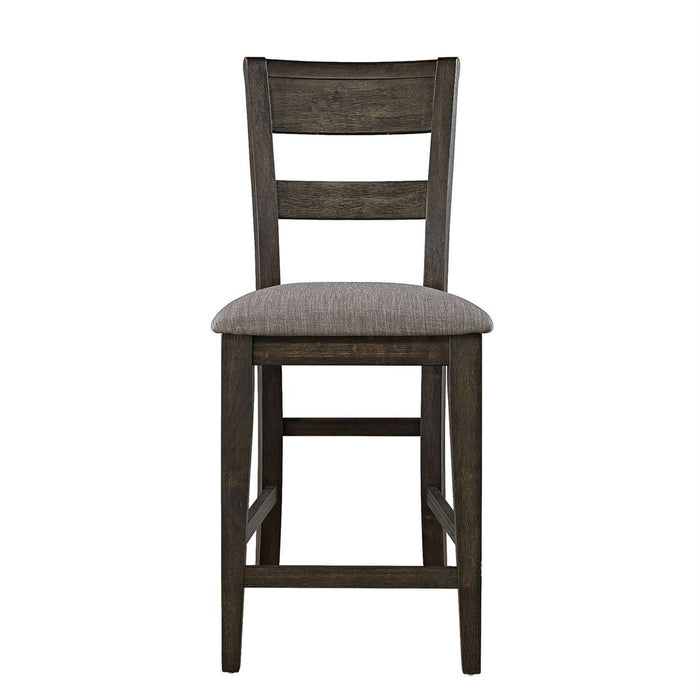 Liberty Furniture Double Bridge Splat Back Counter Chair (RTA) in Dark Chestnut (Set of 2) - J. Patrick’s Furniture (Pooler, GA)