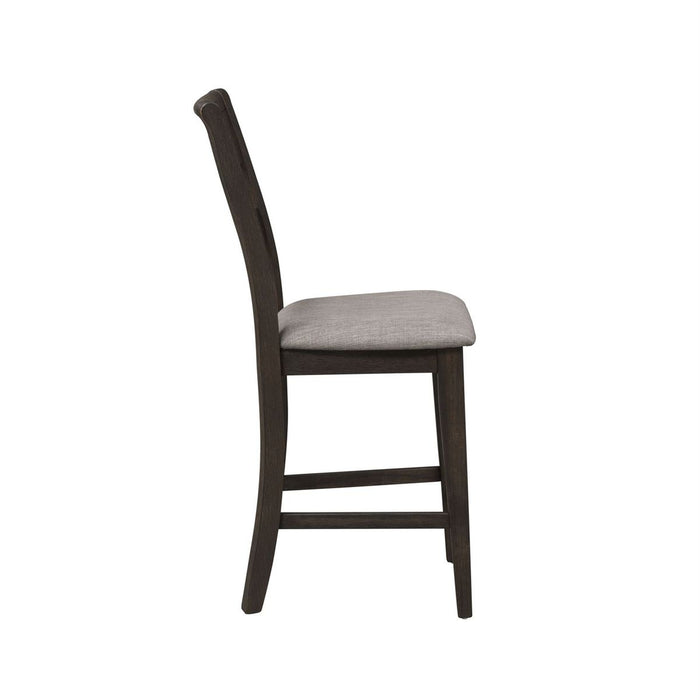 Liberty Furniture Double Bridge Splat Back Counter Chair (RTA) in Dark Chestnut (Set of 2) - J. Patrick’s Furniture (Pooler, GA)