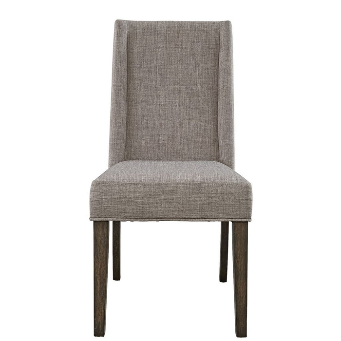 Liberty Furniture Double Bridge Upholstered Side Chair in Dark Chestnut (Set of 2) - J. Patrick’s Furniture (Pooler, GA)