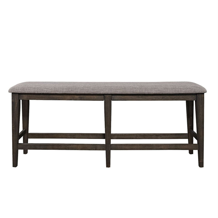 Liberty Furniture Double Bridge Counter Bench (RTA) in Dark Chestnut - J. Patrick’s Furniture (Pooler, GA)