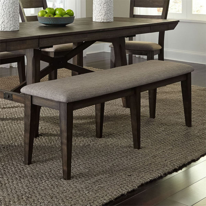 Liberty Furniture Double Bridge Bench (RTA) in Dark Chestnut - J. Patrick’s Furniture (Pooler, GA)