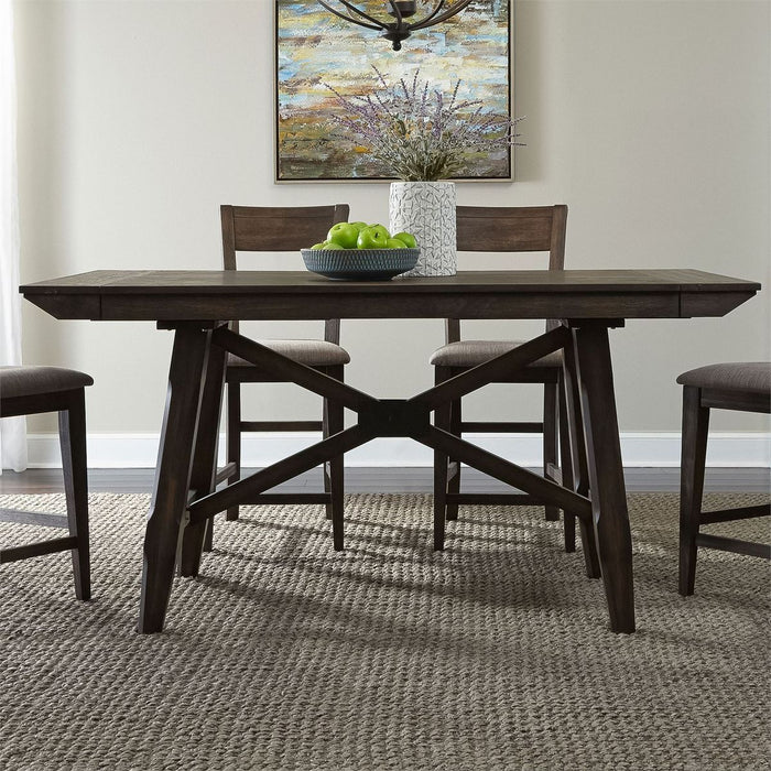 Liberty Furniture Double Bridge Gathering Table in Dark Chestnut - J. Patrick’s Furniture (Pooler, GA)