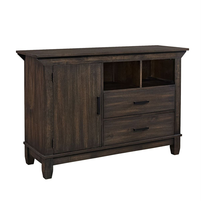Liberty Furniture Double Bridge Sideboard in Dark Chestnut - J. Patrick’s Furniture (Pooler, GA)