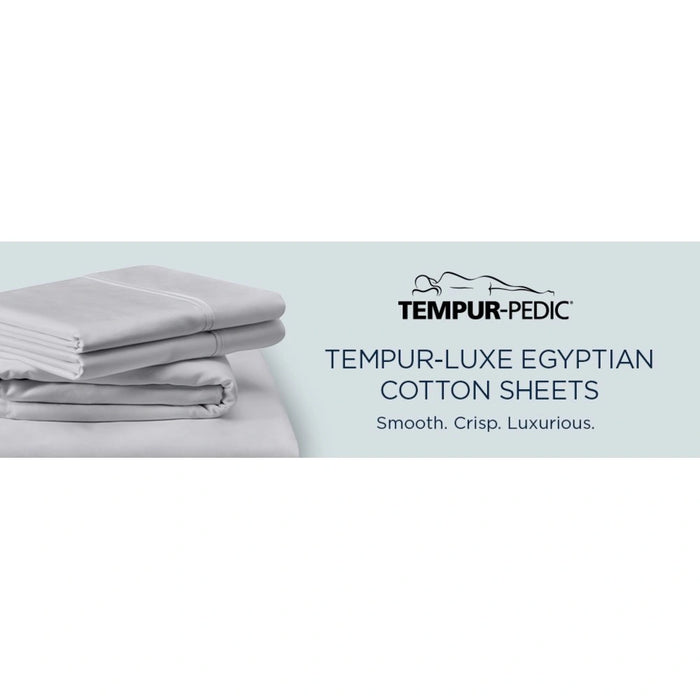 TEMPUR Luxe Egyptian Cotton Pillowcase Set Silver Mist