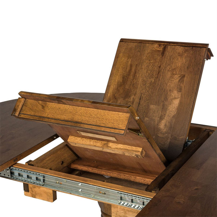 Liberty Furniture Carolina Crossing Oval Pedestal Table in Antique Honey - J. Patrick’s Furniture (Pooler, GA)