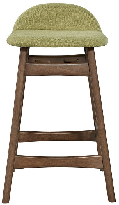 Liberty Furniture Space Saver 24" Counter Chair (Green) in Satin Walnut (Set of 2) - J. Patrick’s Furniture (Pooler, GA)