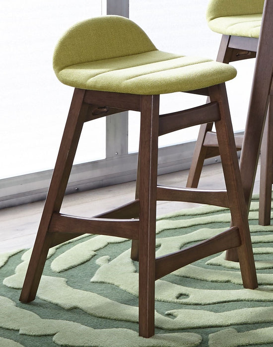 Liberty Furniture Space Saver 24" Counter Chair (Green) in Satin Walnut (Set of 2) - J. Patrick’s Furniture (Pooler, GA)