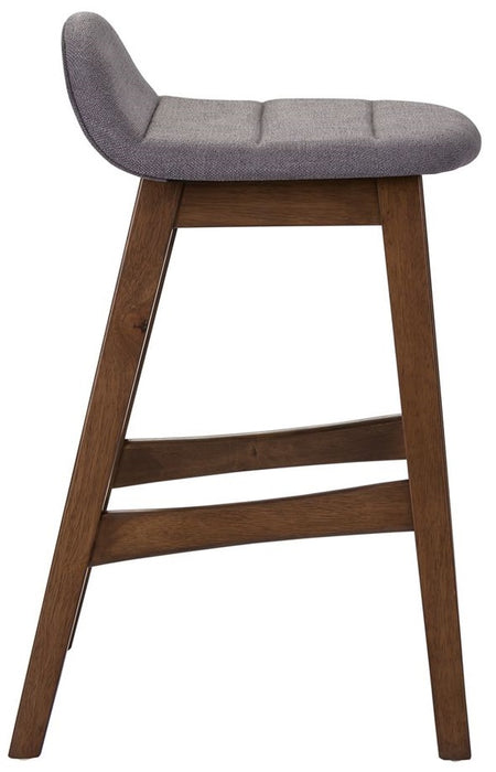 Liberty Furniture Space Saver 24" Counter Chair (Grey) in Satin Walnut (Set of 2) - J. Patrick’s Furniture (Pooler, GA)