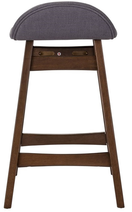 Liberty Furniture Space Saver 24" Counter Chair (Grey) in Satin Walnut (Set of 2) - J. Patrick’s Furniture (Pooler, GA)