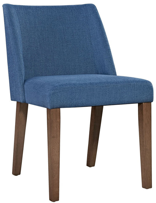 Liberty Furniture Space Saver Nido Chair (Blue) in Satin Walnut (Set of 2) - J. Patrick’s Furniture (Pooler, GA)