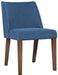 Liberty Furniture Space Saver Nido Chair (Blue) in Satin Walnut (Set of 2) - J. Patrick’s Furniture (Pooler, GA)