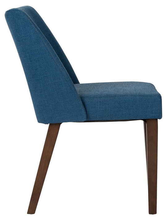 Liberty Furniture Space Saver Nido Chair (Blue) in Satin Walnut (Set of 2) - J. Patrick’s Furniture (Pooler, GA)