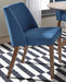 Liberty Furniture Space Saver Nido Chair (Blue) in Satin Walnut (Set of 2) - J. Patrick’s Furniture (Pooler, GA)
