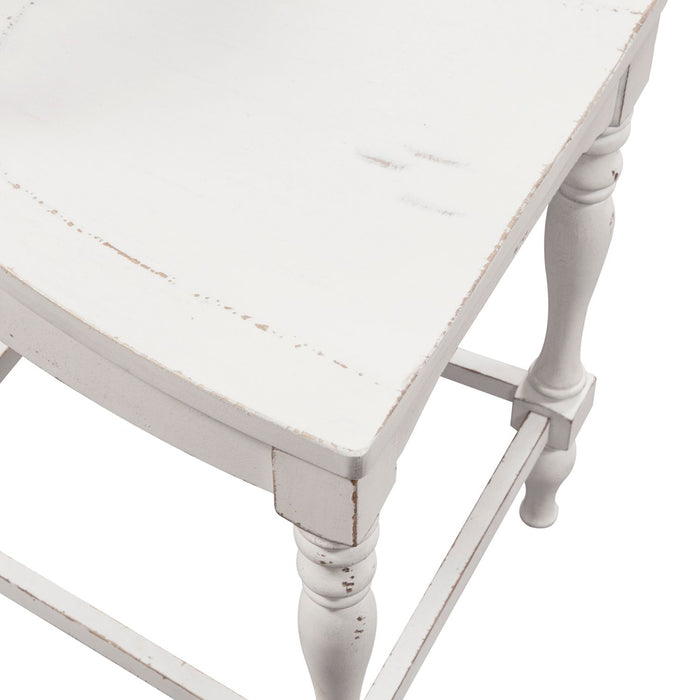 Liberty Furniture Magnolia Manor Spindle Back Counter Chair in Antique White - J. Patrick’s Furniture (Pooler, GA)