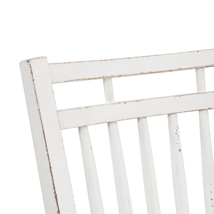 Liberty Furniture Magnolia Manor Spindle Back Counter Chair in Antique White - J. Patrick’s Furniture (Pooler, GA)