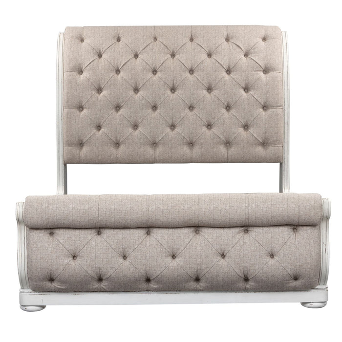 Magnolia Manor King California Upholstered Sleigh Bed, Dresser & Mirror, Night Stand image