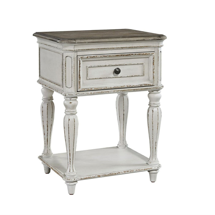 Liberty Magnolia Manor Leg Nightstand in Antique White - J. Patrick’s Furniture (Pooler, GA)