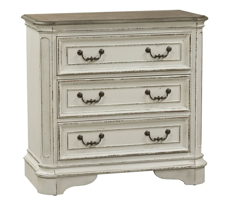 Liberty Magnolia Manor 3 Drawer Bedside Chest in Antique White - J. Patrick’s Furniture (Pooler, GA)