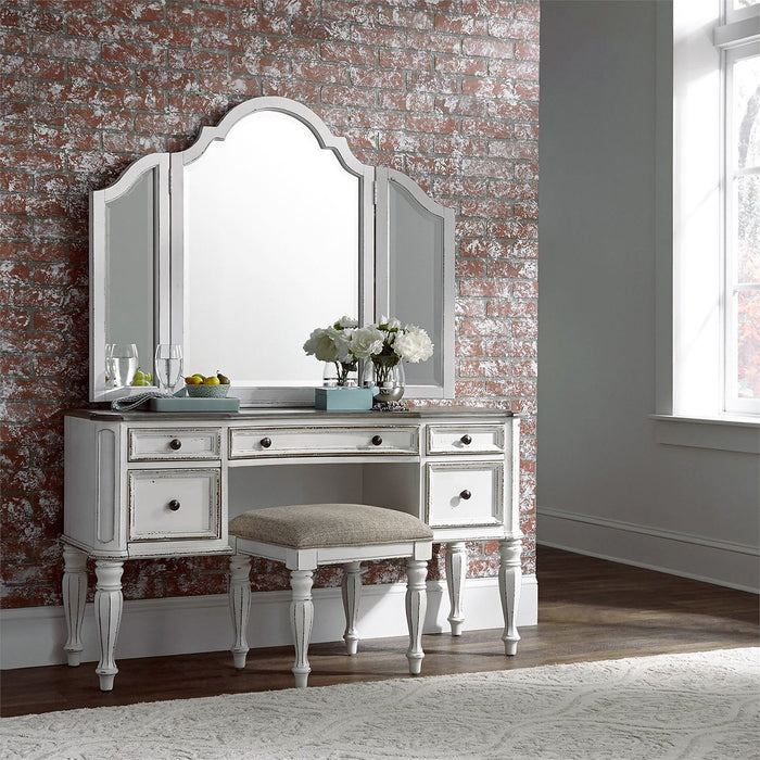 Liberty Magnolia Manor Vanity Stool in Antique White - J. Patrick’s Furniture (Pooler, GA)