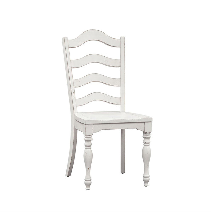 Liberty Furniture Magnolia Manor Ladder Back Side Chair in Antique White (Set of 2) - J. Patrick’s Furniture (Pooler, GA)