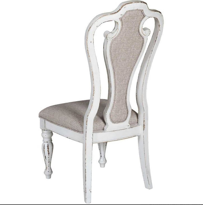 Liberty Furniture Magnolia Manor Upholstered Splat Back Side Chair in Antique White (Set of 2) - J. Patrick’s Furniture (Pooler, GA)