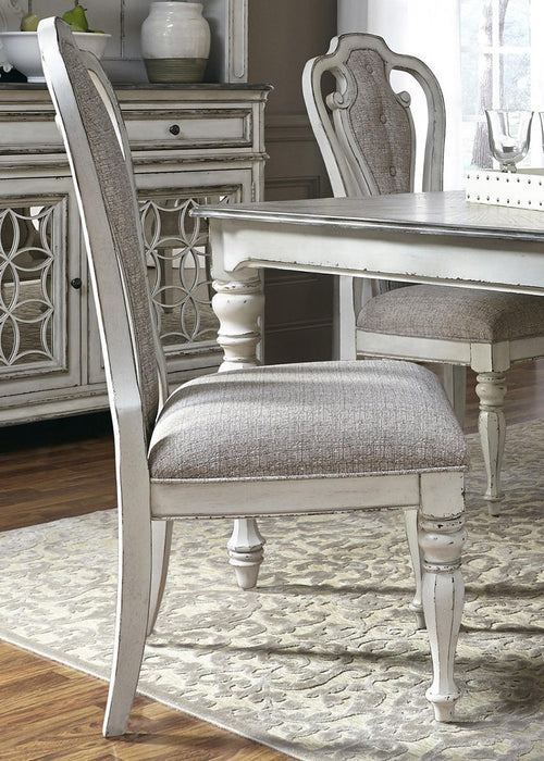Liberty Furniture Magnolia Manor Upholstered Splat Back Side Chair in Antique White (Set of 2) - J. Patrick’s Furniture (Pooler, GA)