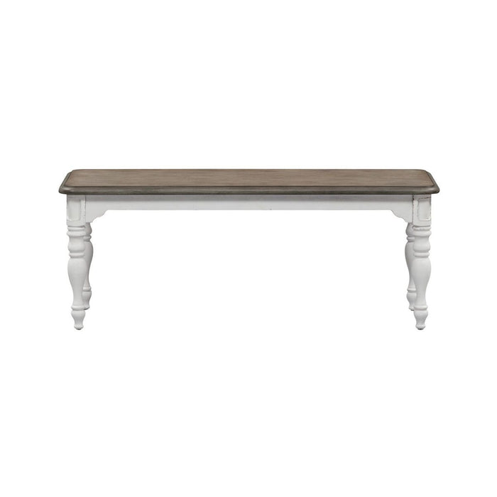 Liberty Furniture Magnolia Manor Dining Bench (RTA) in Antique White - J. Patrick’s Furniture (Pooler, GA)