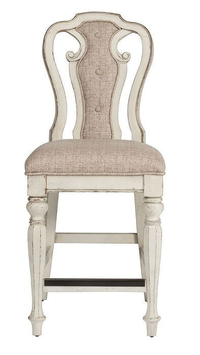 Liberty Furniture Magnolia Manor Upholstered Counter Height Chair in Antique White (Set of 2) - J. Patrick’s Furniture (Pooler, GA)
