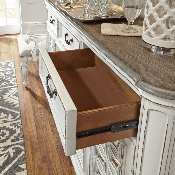 Liberty Furniture Magnolia Manor Hall Buffet in Antique White - J. Patrick’s Furniture (Pooler, GA)