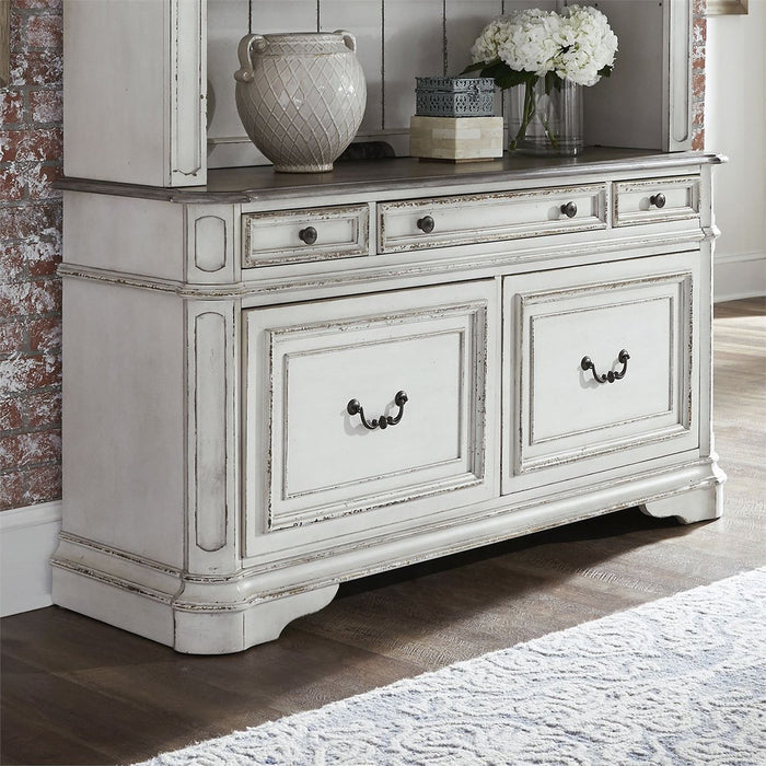 Liberty Magnolia Manor Credenza in Antique White - J. Patrick’s Furniture (Pooler, GA)