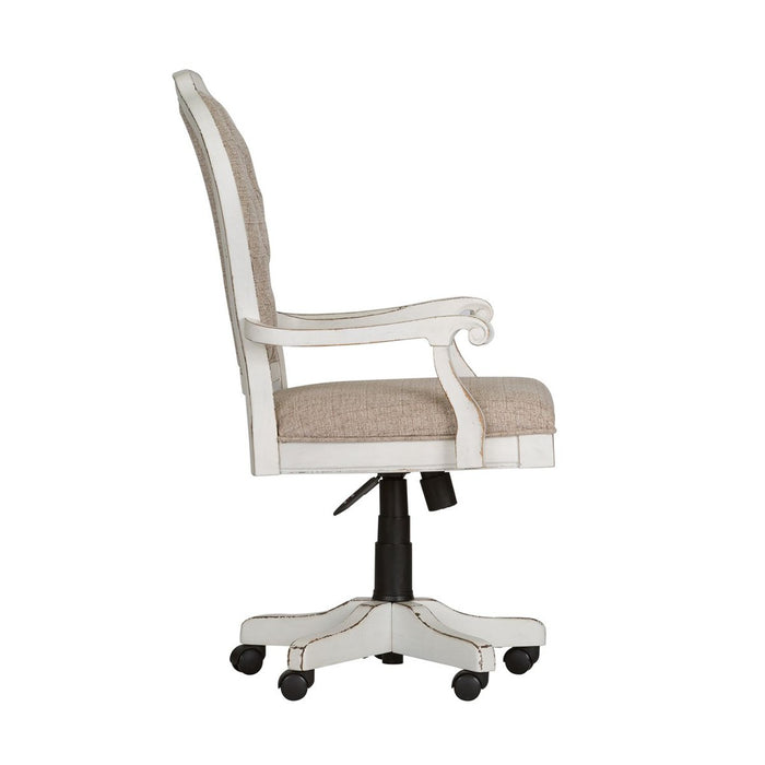 Liberty Magnolia Manor Jr Executive Desk Chair in Antique White - J. Patrick’s Furniture (Pooler, GA)