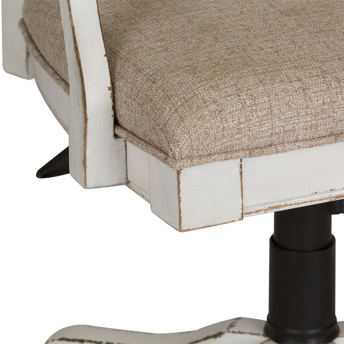 Liberty Magnolia Manor Jr Executive Desk Chair in Antique White - J. Patrick’s Furniture (Pooler, GA)