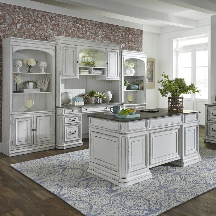 Liberty Magnolia Manor Bunching Bookcase in Antique White - J. Patrick’s Furniture (Pooler, GA)