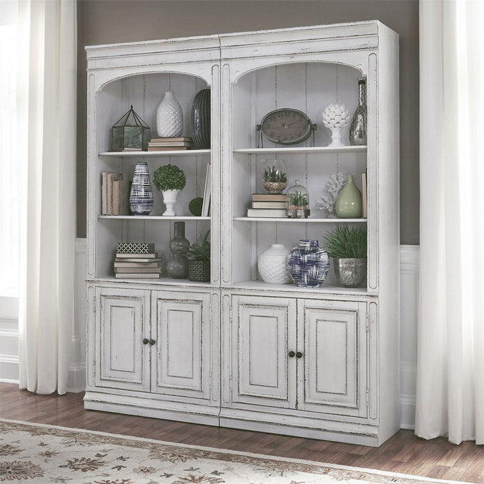 Liberty Magnolia Manor Bunching Bookcase in Antique White - J. Patrick’s Furniture (Pooler, GA)