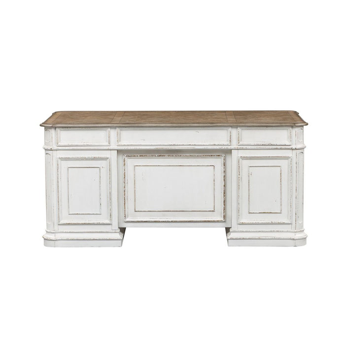 Liberty Magnolia Manor Jr Executive Desk in Antique White 244-HOJ-DSK - J. Patrick’s Furniture (Pooler, GA)
