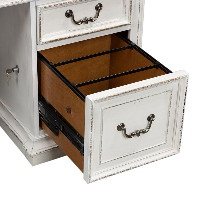 Liberty Magnolia Manor Jr Executive Desk in Antique White 244-HOJ-DSK - J. Patrick’s Furniture (Pooler, GA)