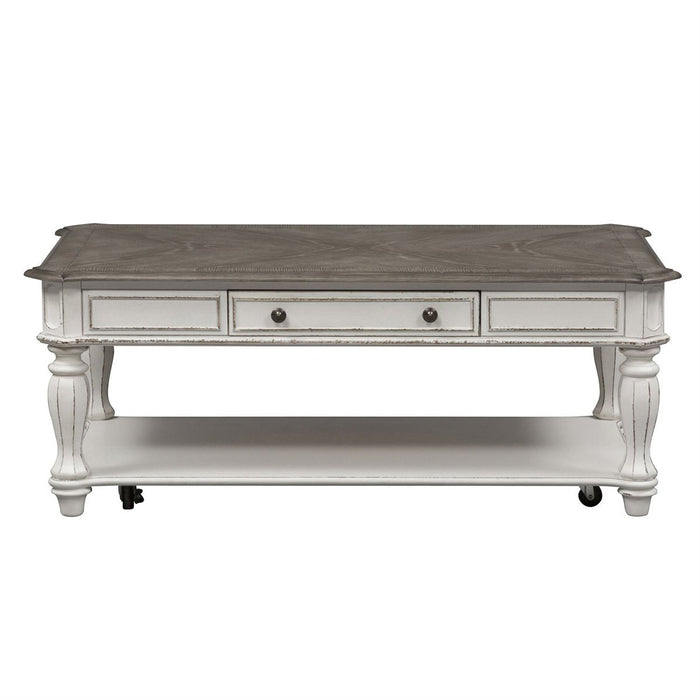 Liberty Magnolia Manor Rectangular Cocktail Table in Antique White - J. Patrick’s Furniture (Pooler, GA)