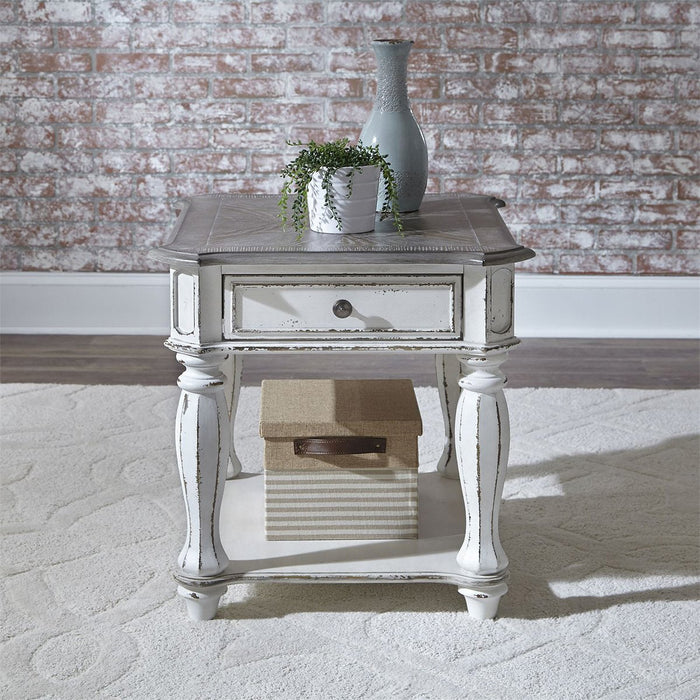Liberty Magnolia Manor End Table in Antique White - J. Patrick’s Furniture (Pooler, GA)