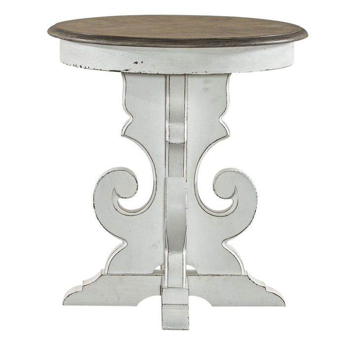 Liberty Magnolia Manor Round End Table in Antique White - J. Patrick’s Furniture (Pooler, GA)
