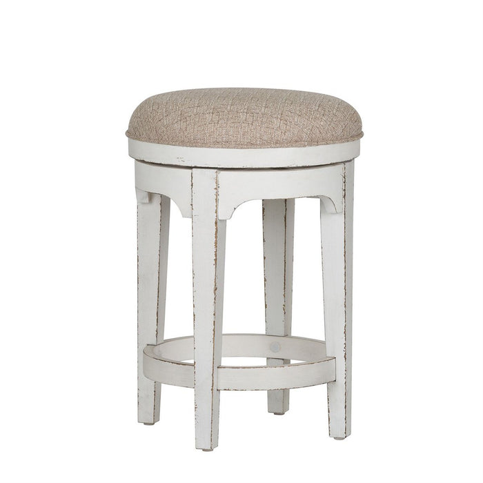 Liberty Magnolia Manor Console Swivel Stool in Antique White - J. Patrick’s Furniture (Pooler, GA)