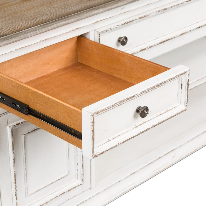 Liberty Magnolia Manor Entertainment TV Stand in Antique White - J. Patrick’s Furniture (Pooler, GA)