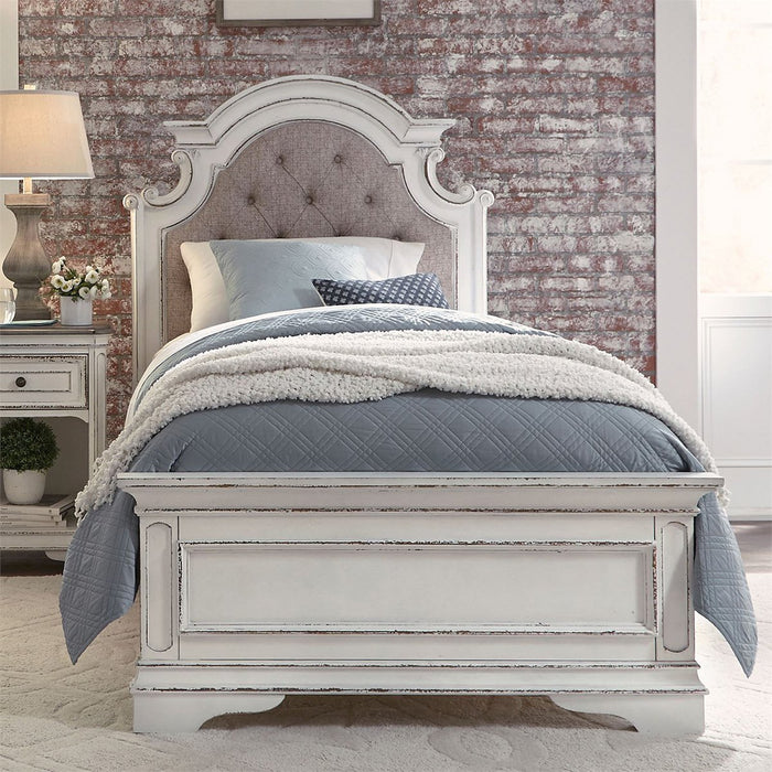 Liberty Magnolia Manor Twin Upholstered Bed in Antique White - J. Patrick’s Furniture (Pooler, GA)