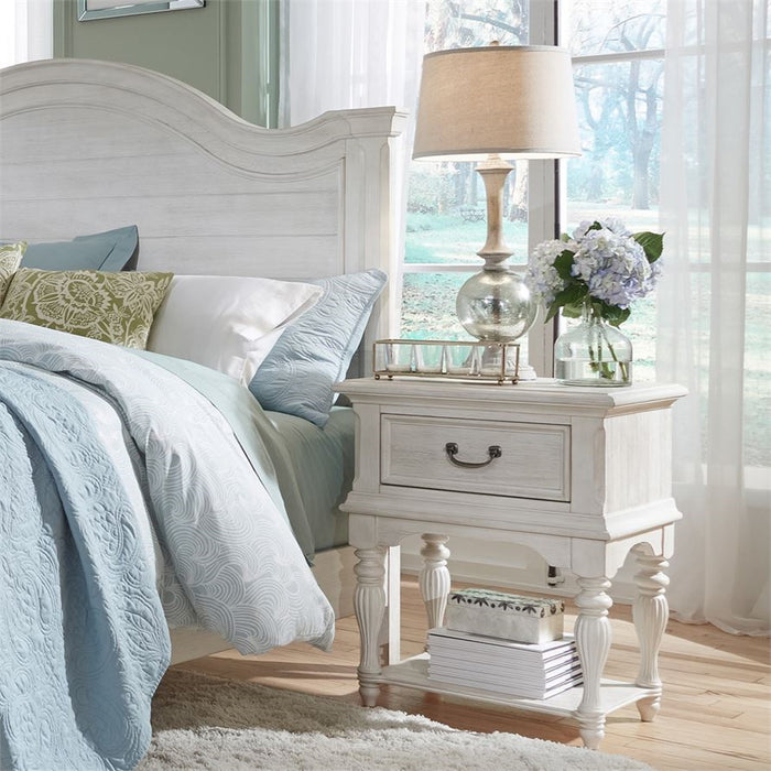 Liberty Funiture Bayside Leg Nightstand in Antique White - J. Patrick’s Furniture (Pooler, GA)