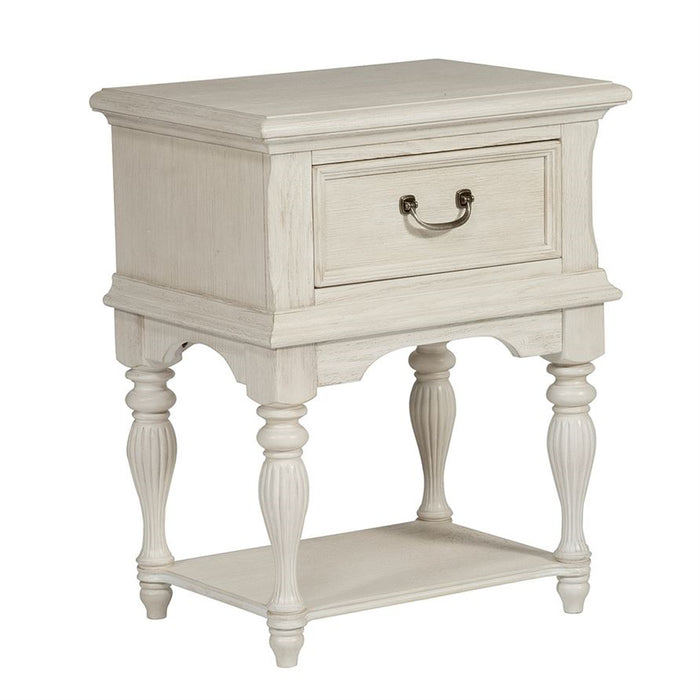 Liberty Funiture Bayside Leg Nightstand in Antique White - J. Patrick’s Furniture (Pooler, GA)