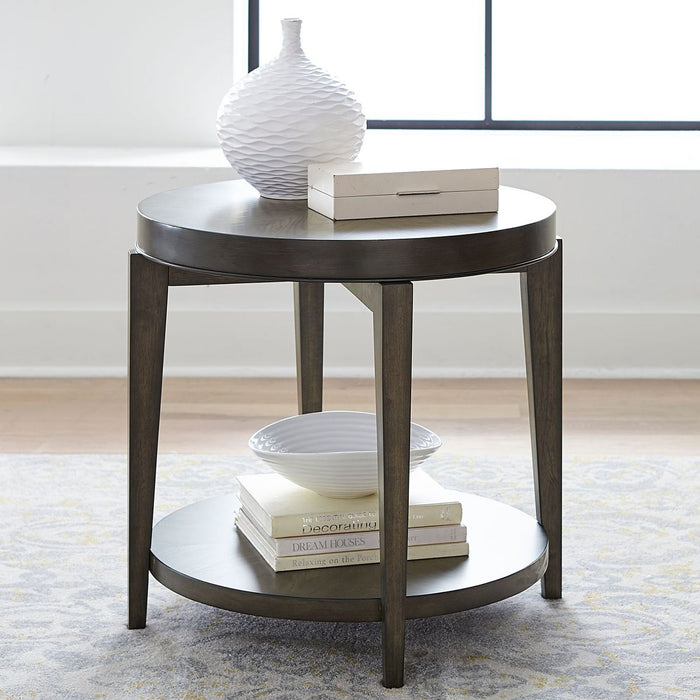 Liberty Furniture Penton Round End Table in Espresso Stone268-OT1020 - J. Patrick’s Furniture (Pooler, GA)